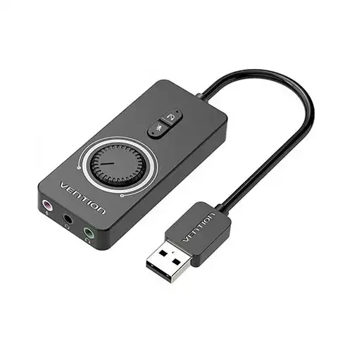 VENTION CDRBB USB 2.0 External Stereo Sound Adapter with Volume Control 