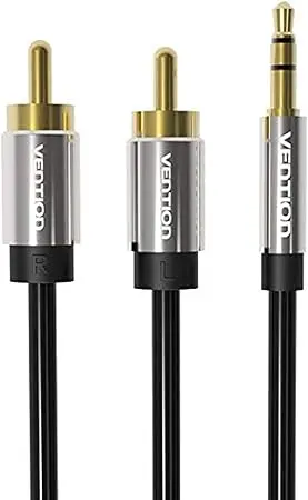 VENTION BCFBG 3.5mm Male to 2RCA Male Audio Cable 1.5Meter Black