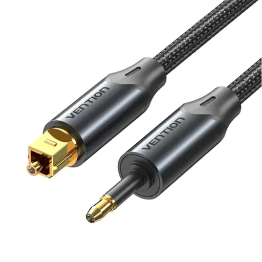 [07099] VENTION BKCBI Toslink to Mini Toslink Optical Audio Cable 3M Black Aluminum Alloy Type