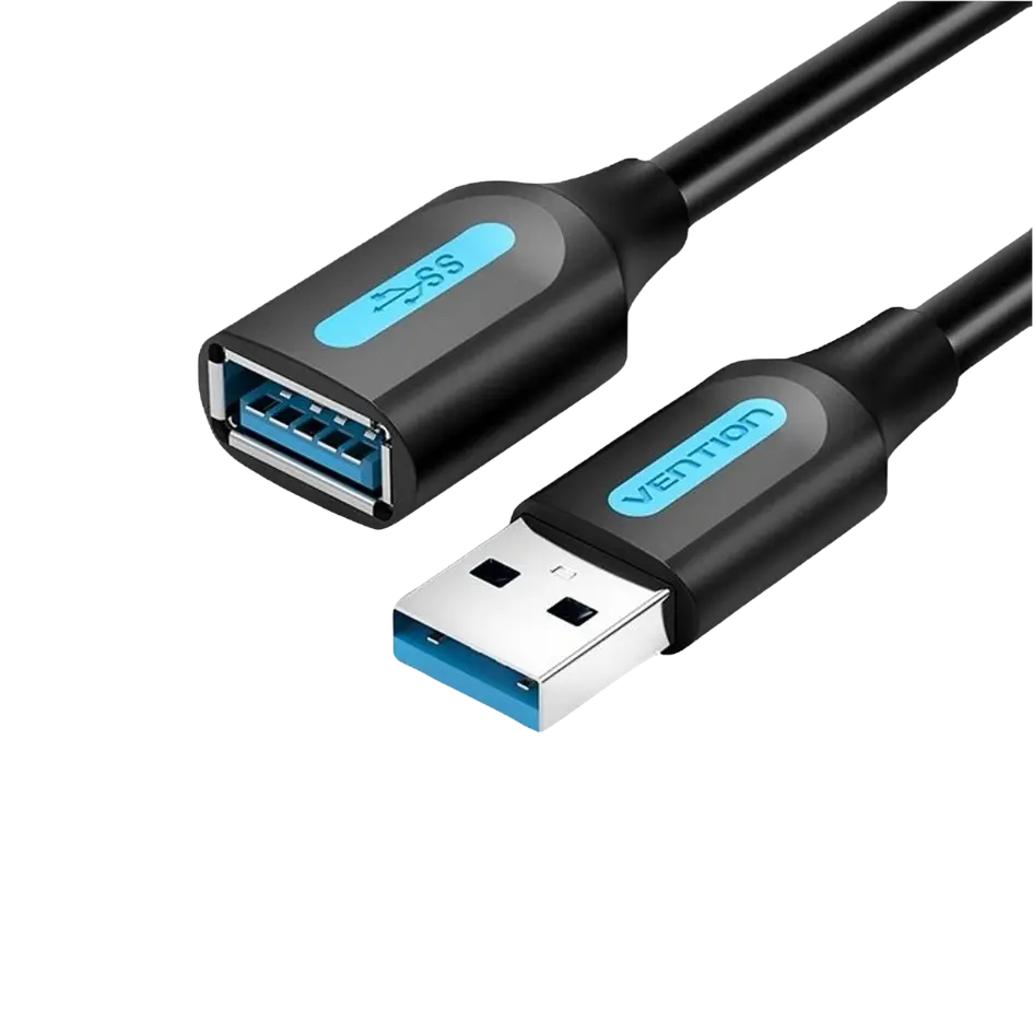 VENTION CBHBJ USB 3.0 Male to USB Female Extension Cable 5 m Black PVC Type