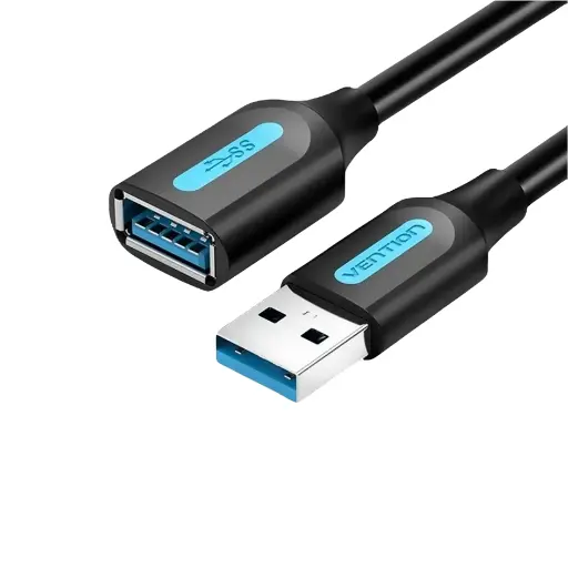 [07102] VENTION CBHBJ USB 3.0 Male to USB Female Extension Cable 5 m Black PVC Type