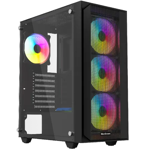 [04247] MaxGreen 2605 Mid-Tower ARGB ATX Gaming Case