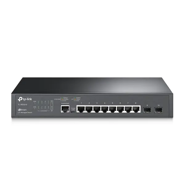 TP-LINK TL-SG3210 8-Port Gigabit L2+ Managed Switch with 2 SFP Slots