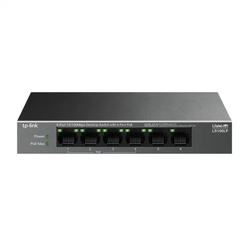 [05946] TP-Link LS106LP 6-Port 10/100Mbps Desktop Switch with 4-Port PoE