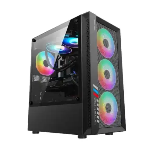 [05107] Power Train PT-701B ATX MID TOWER GAMING CASE WITH 4 RGB FAN