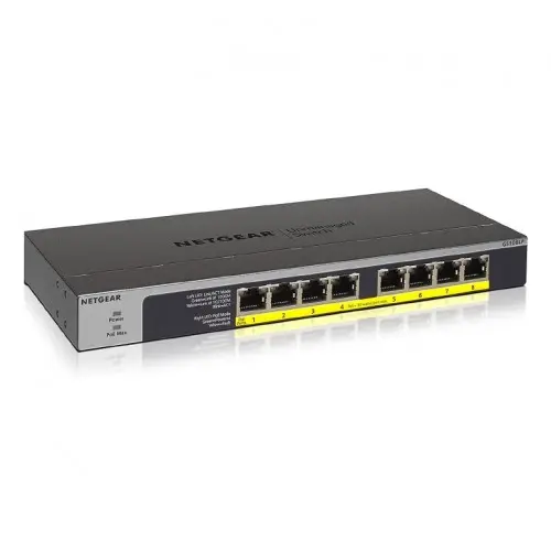 [04526] Netgear GS108LP 8-Port Gigabit PoE Unmanaged Rackmount Switch (PoE Budget 60W)