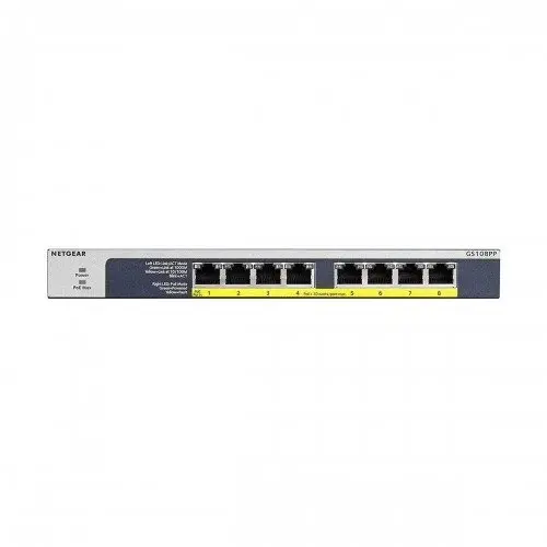 [04528] Netgear GS108PP 8 +4 PoE Port Pro Safe Gigabit PoE Unmanaged Desktop Switch