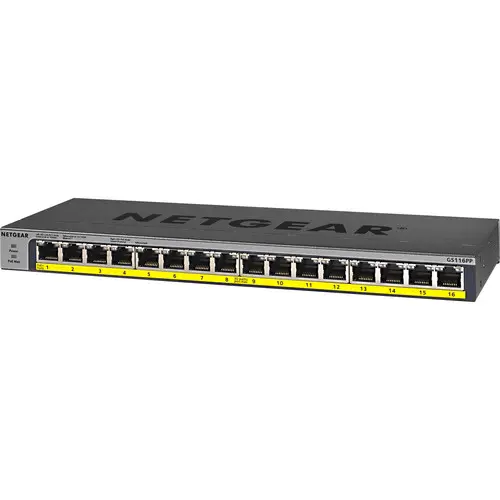 [04532] Netgear GS116LP 16-Port Gigabit Ethernet Rackmount Unmanaged PoE/PoE+ Switch