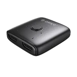 ORICO HDMI Female to Female Black Splitter bi-directional 4K@60Hz With Switch # 2 in 1 out, HS2-A1-BK-EP