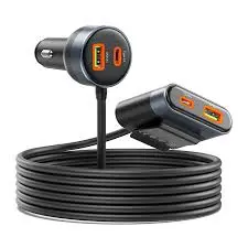 ORICO CC-98AC 98W 4-Ports Car Back Seat Charger 