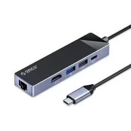 ORICO 8 DM-5R-BK Type C 5 In 1 Multifunctional Docking Station