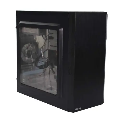 [07287] Value Top VT-R859 Mid Tower Black (Acrylic Side Window) M-ATX Casing with Standard PSU 