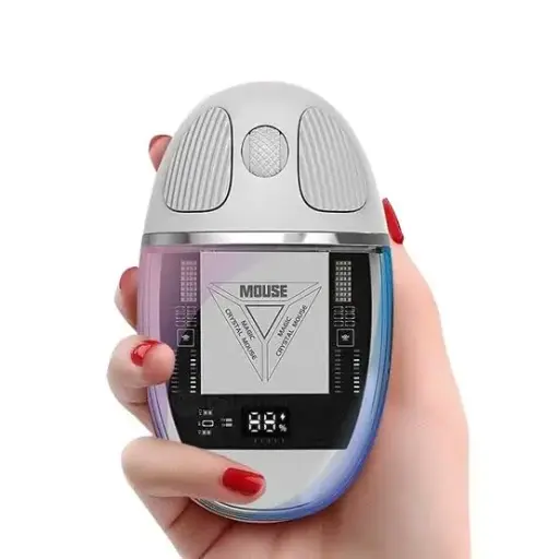 [01455] Coteci Magic Crystal Mouse Transparent Texture Dual-mode Rechargeable Wireless Mouse