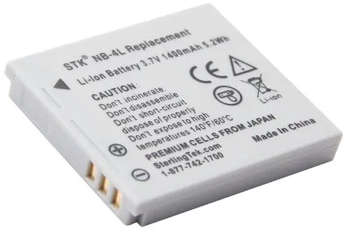 Canon NB-4L Lithium Ion Digital Camera Battery