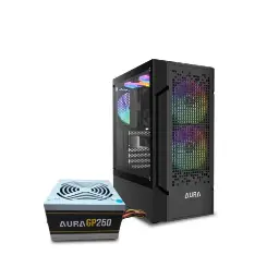 Gamdias AURA GC7 ARGB Mid Tower Black ATX Gaming Desktop Casing with AURA GP250 (250W) PSU
