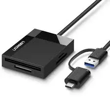 UGREEN USB 3.0 Multifunction Card Reader with Type-C male Black 50CM #40755