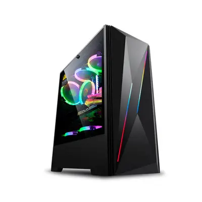 [00524] ARESZE P3 Mid-Tower Gaming Desktop Casing - Black