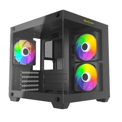 [04265] MaxGreen S275-22 Mid-Tower M-ATX Gaming Casing With 3x ARGB Fan