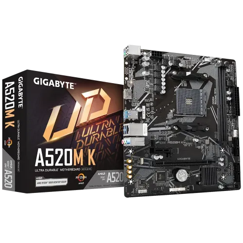 [02541] GIGABYTE A520M K AM4 Micro ATX Motherboard