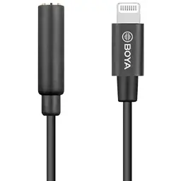 Boya BY-K3 3.5MM TRRS(FEMALE)TO LIGHTNING (MALE) AUDIO ADAPTER
