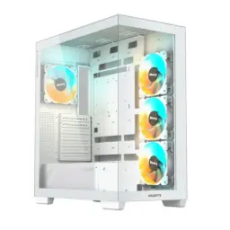 GIGABYTE C500 Panoramic Stealth Ice Mid Tower ATX Desktop Case (White)