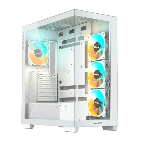 [02600] GIGABYTE C500 Panoramic Stealth Ice Mid Tower ATX Desktop Case (White)