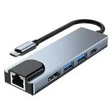 [06073] TYPE-C TO HDTV 5 IN 1 (LAN+TYPE-C+USB 3.0*2+HDTV) CONVERTER