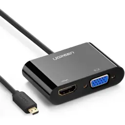 UGREEN Micro HDMI Male to HDMI & VGA Female Converter #30355