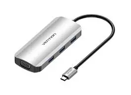 VENTION USB-C to HDMI VGA USB 3.0x3 PD DOCKING STATION MULTIPORT #TOIHB