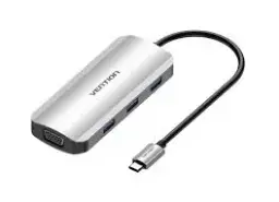 VENTION USB-C to HDMI VGA USB 3.0x3 PD DOCKING STATION MULTIPORT #TOIHB