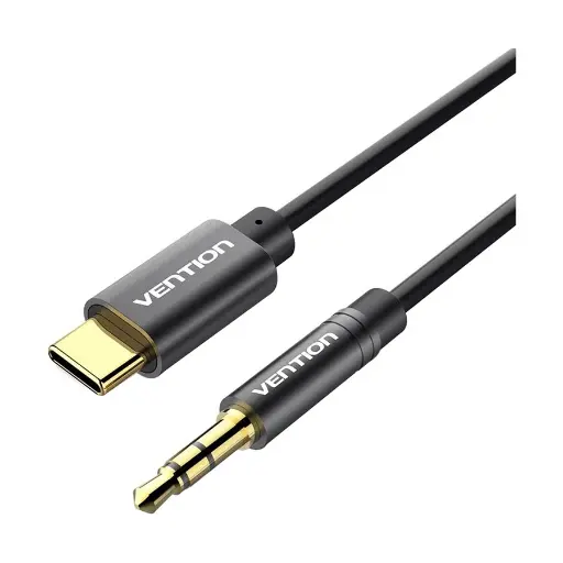 [07094] VENTION BGABG Type-C Male to 3.5mm Male 1.5 Meter Black Type-C Converter #BGABG