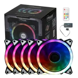HXHF HF-200 RGB 5 IN 1 120MM CASE COOLING FAN PACK