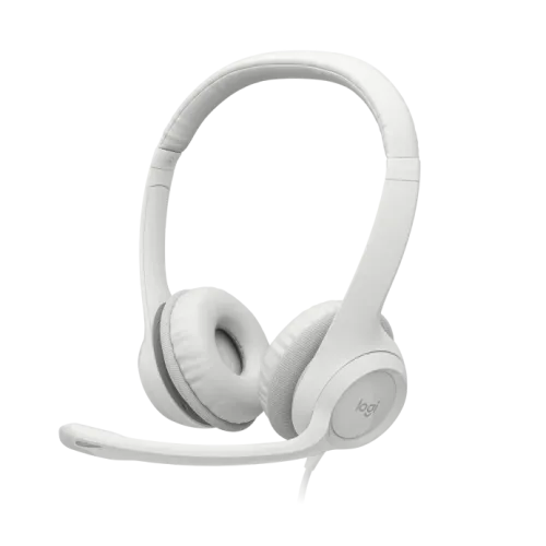 Logitech H390 Stereo USB Headset White with Microphone