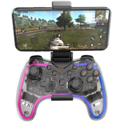 HAVIT G180BT Transparent RGB Bluetooth Vibration Gamepad