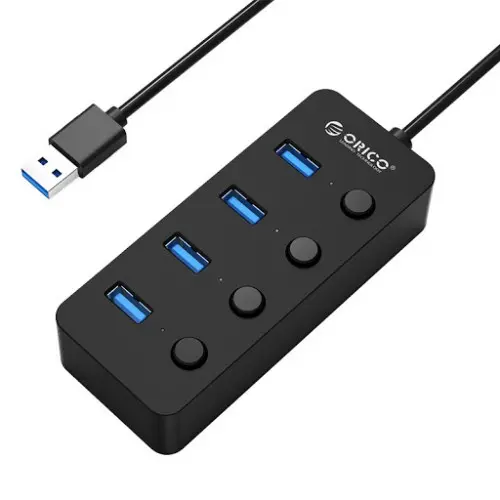 ORICO W9PH4 U3 4 Ports USB 3.0 HUB Black