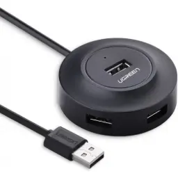UGREEN CR106 (20277) USB 2.0 Hub 4 Ports 1M - Black
