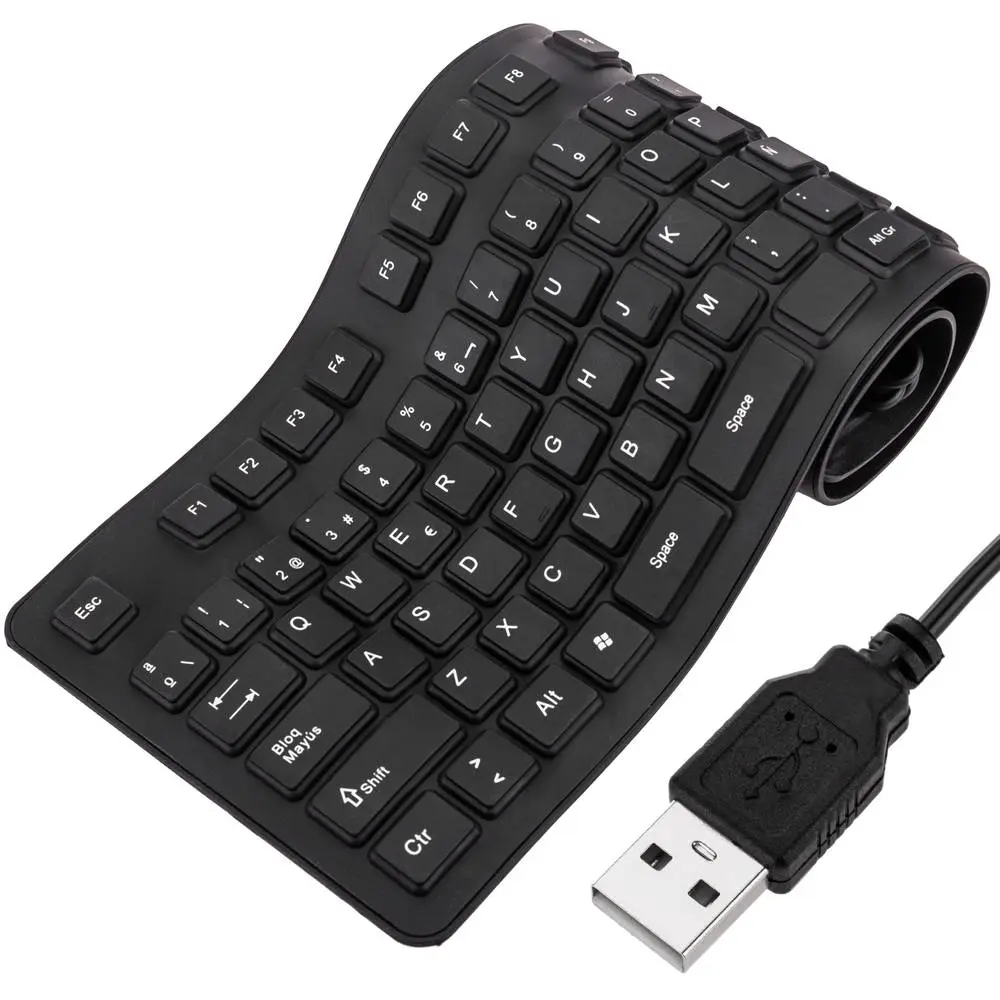Flexible Keyboard 109 USB black keys