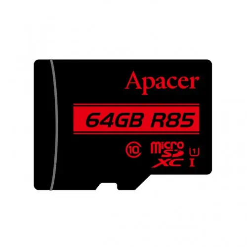 [0005633] Apacer R85 64GB MICRO SDHC UHS-1 U1 CLASS 10 Memory Card