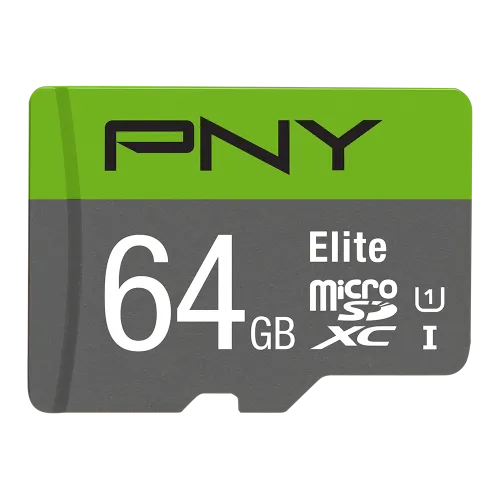 [04885] PNY Elite 64GB Class-10 Micro SD Memory Card