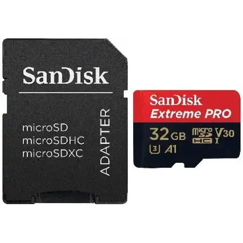 [05600] SanDisk Extreme Pro 32GB 100mbps microSDXC UHS-I With Adapter Memory Card (SDSQXCG-032G-GN6MA)