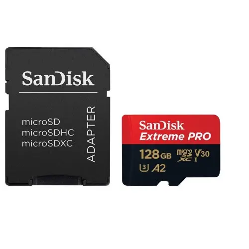 SanDisk Extreme Pro 128GB 200mbps MicroSDXC UHS-1 Memory Card With Adapter (SDSQXCD-128G-GN6MA)