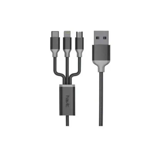  Havit H622 1.2M 3-In-1 Micro Type-C Data & Charging Cable