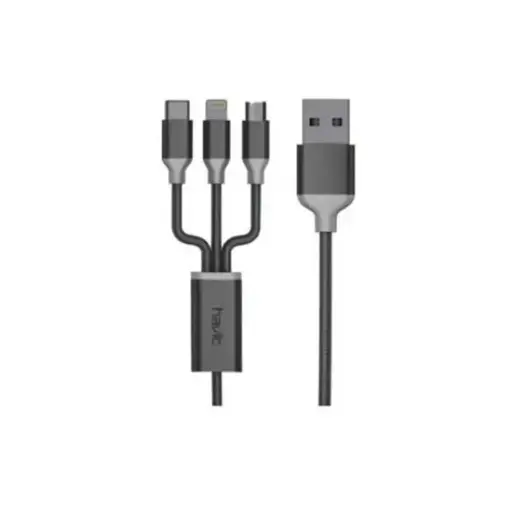 [00133]  Havit H622 1.2M 3-In-1 Micro Type-C Data & Charging Cable