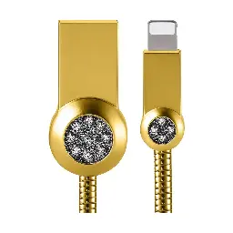 Remax USB Male to Lightning Gold 1 Meter Data Cable #RC-085i