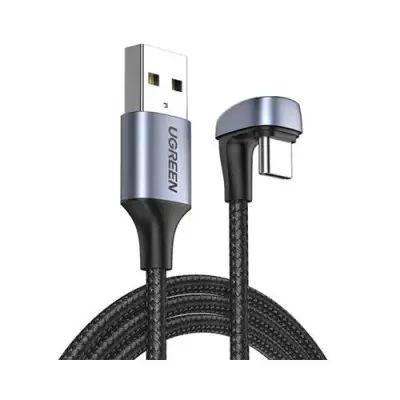 [06359] UGREEN 70315 Angled USB-C Male To USB2.0 A Male 3A Data Cable (180°Angle) - 2M