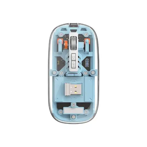 [07380] WiWU WM105 Crystal Transparent Magnetic Wireless Mouse