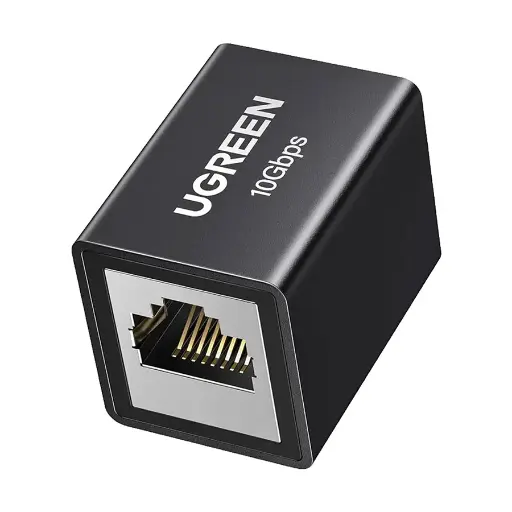 [0005929] UGREEN NW261 (25964) CAT-8 RJ45 Female to Female Black Coupler #25964 (1 Pcs)