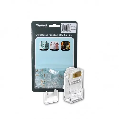 [0005989] Micronet Cat 6 RJ45 Cable Connector-Pack Of 20 Pieces