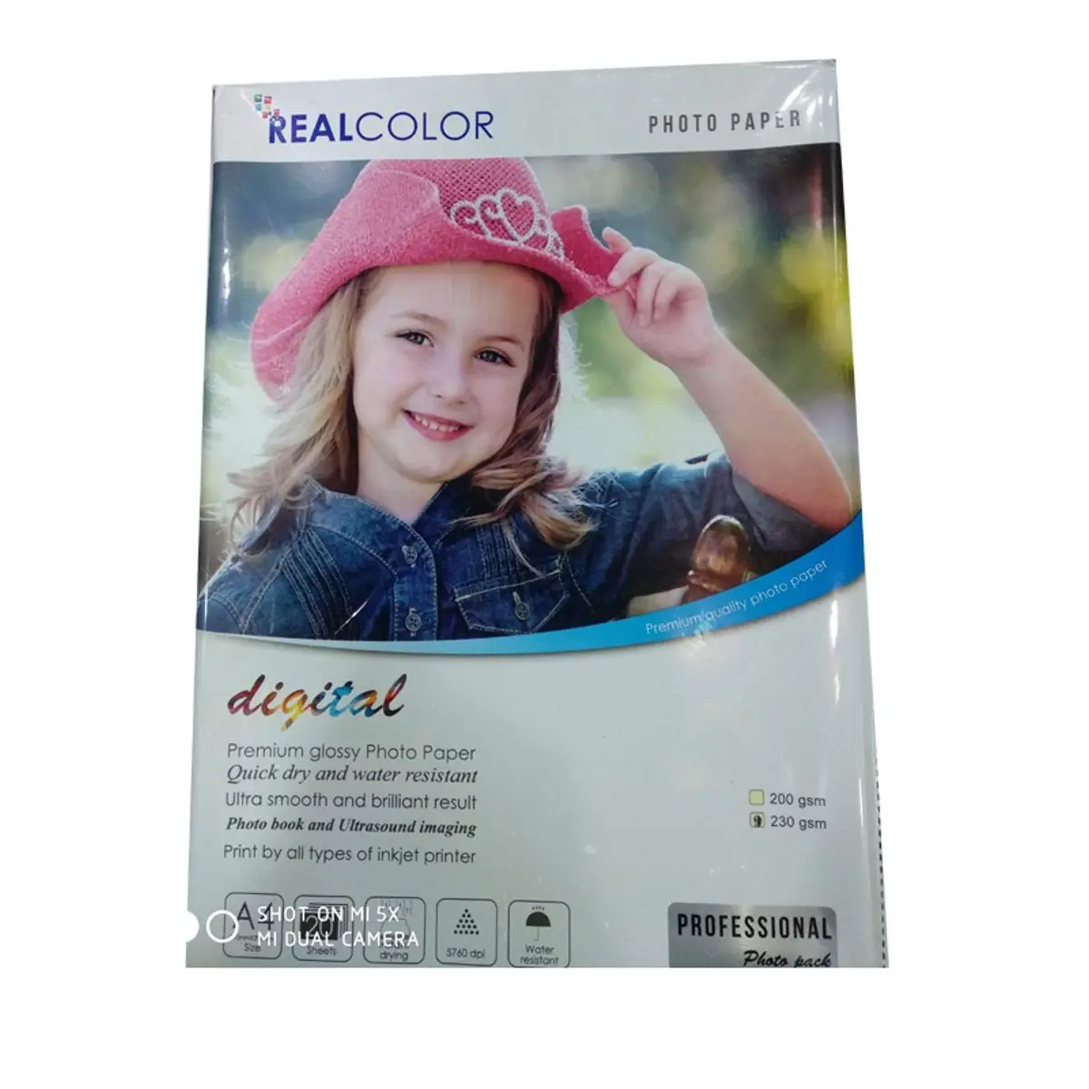 REAL COLOR 210GSM DIGITAL HIGH GLOSSY PHOTO PAPER