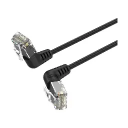 VENTION IBOBN Cat-6A UTP, 15 Meter, Black Rotate Right Angle Patch Cable #IBOBN